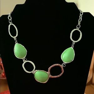 Short spring green necklace